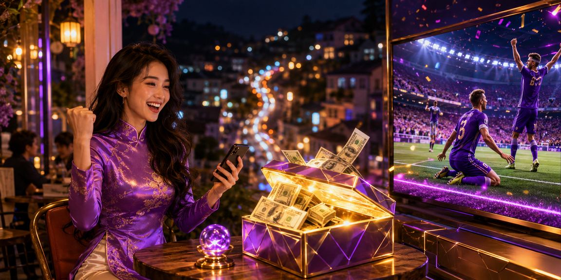 Phụ nữ mặc áo dài tại Đà Lạt nghiên cứu chiến lược đặt kèo trên điện thoại buổi tối